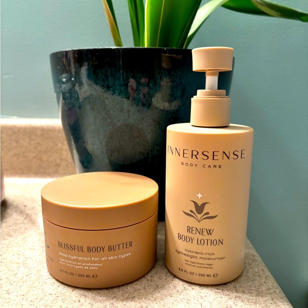 Innersense body butter and lotion
